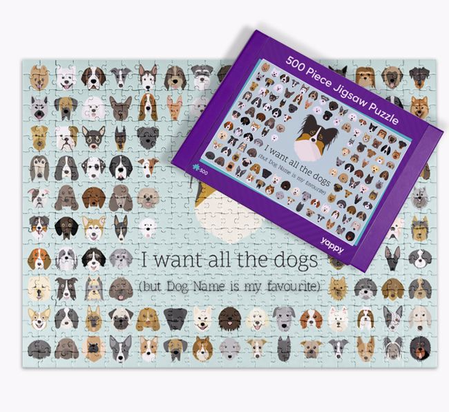 I Want All The Dogs: Personalised {breedFullName} Jigsaw